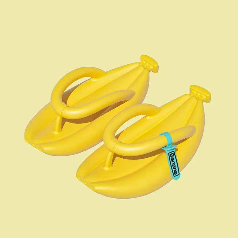 Funny Banana Shaped Flip Flops - quirky summer footwear